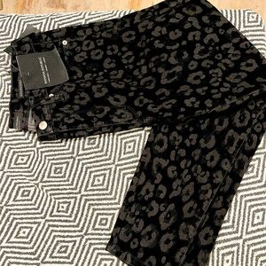 Banana Republic Animal Print Velvet Pants